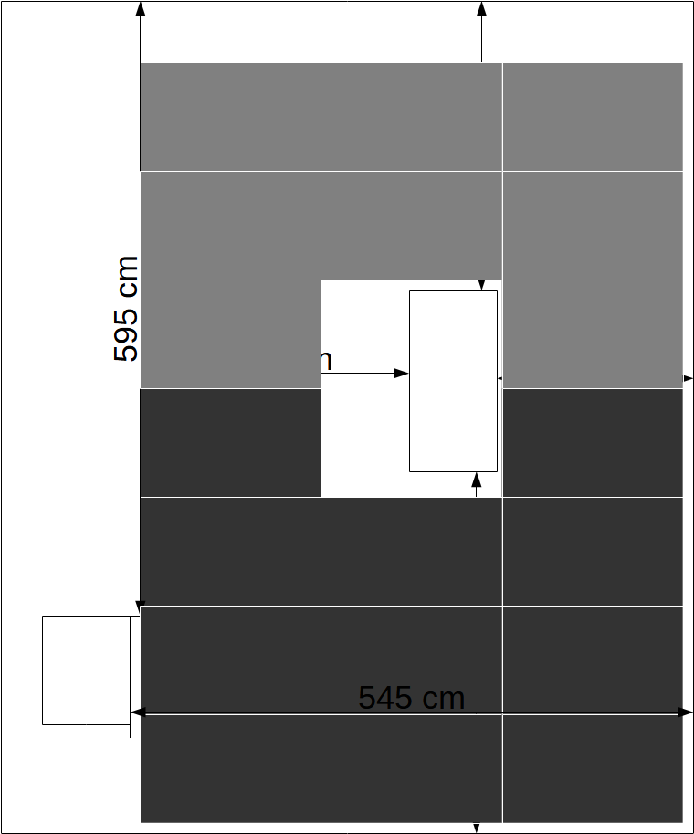 Anordnung der PV-Module auf der NO-Seite